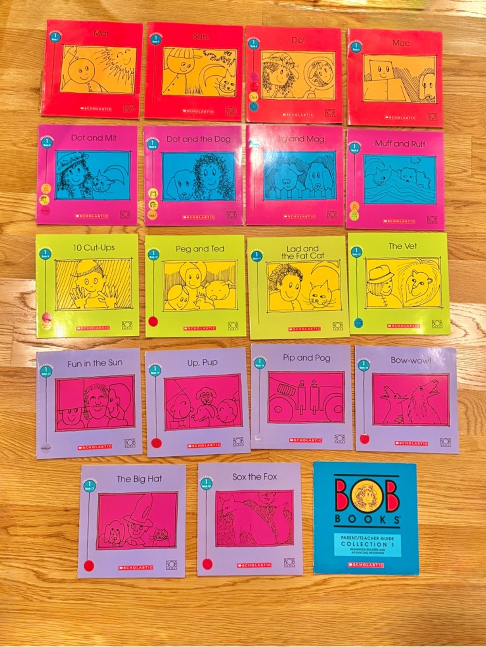 18 Bob Books Collection 1: Beginning Readers & Advancing Beginners + Guide